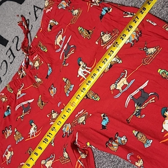 OLD NAVY Pajamas, XXL, 2018 Dogs, Red, 2pc, Top & Pants, Flannel - Picture 9 of 16